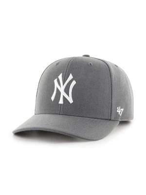 47 brand czapka z daszkiem z domieszką wełny MLB New York Yankees kolor szary z aplikacją B-CLZOE17WBP-CC