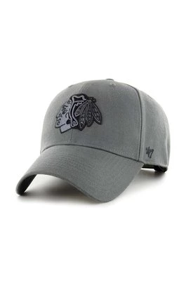 47 brand czapka z daszkiem z domieszką wełny NHL Chicago Blackhawks kolor szary z aplikacją H-MVPSP04WBP-CCA