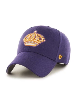 47 brand czapka z daszkiem z domieszką wełny NHL Los Angeles Kings kolor fioletowy z aplikacją HVIN-MVP08WBV-PP67