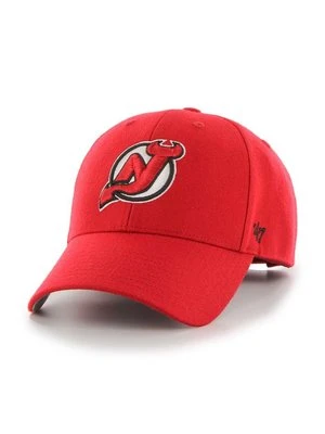 47 brand czapka z daszkiem z domieszką wełny NHL New Jersey Devils kolor czerwony z aplikacją H-MVP11WBV-RD