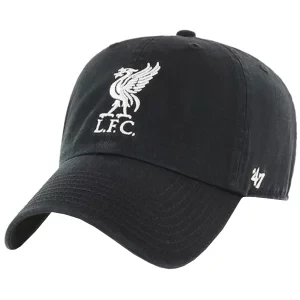 47 Brand EPL FC Liverpool Clean Up Cap EPL-RGW04GWS-BKD, Męskie, Czarne, czapki z daszkiem, bawełna, rozmiar: One size