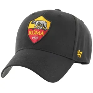 47 Brand ITFL AS Roma Basic Cap ITFL-RAC01CTP-BK, Męskie, Czarne, czapki z daszkiem, bawełna, rozmiar: One size