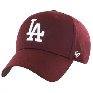 47 Brand Los Angeles Dodgers Cap B-MVP12WBV-KMA, Unisex, Bordowe, czapki z daszkiem, akryl, rozmiar: One size