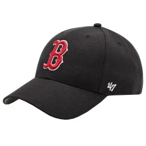 47 Brand MLB Boston Red Sox MVP Cap B-MVP02WBV-BKF, Unisex, Czarne, czapki z daszkiem, akryl, rozmiar: One size