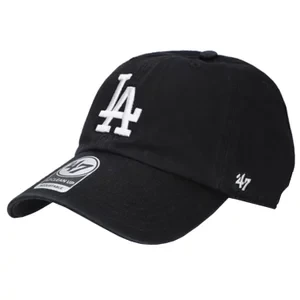 47 Brand MLB Los Angeles Dodgers 47 Clean Up Cap B-RGW12GWS-BKJ, Unisex, Czarne, czapki z daszkiem, bawełna, rozmiar: One size