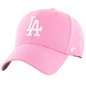 47 Brand MLB Los Angeles Dodgers Jr Cap B-RAC12CTP-RSA-KID, Dla dziewczynki, Różowe, czapki z daszkiem, akryl, rozmiar: One size