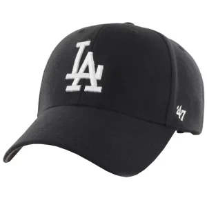 47 Brand MLB Los Angeles Dodgers Kids Cap B-RAC12CTP-BKA, Dla chłopca, Czarne, czapki z daszkiem, akryl, rozmiar: One size