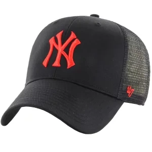 47 Brand MLB New York Yankees Branson Cap B-BRANS17CTP-BKN, Unisex, Czarne, czapki z daszkiem, poliester, rozmiar: One size
