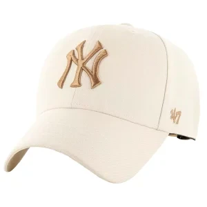 47 Brand MLB New York Yankees Cap B-MVPSP17WBP-NTU, Męskie, Beżowe, czapki z daszkiem, akryl, rozmiar: One size
