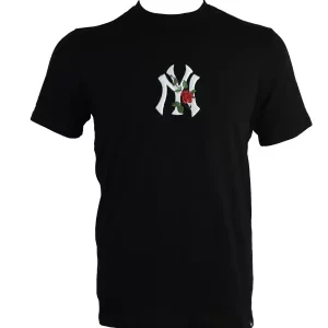 47 Brand MLB New York Yankees Emb Backer Southside Tee 556925, Męskie, Czarne, t-shirty, bawełna, rozmiar: S