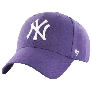 47 Brand MLB New York Yankees MVP Cap B-MVPSP17WBP-PP, Unisex, Fioletowe, czapki z daszkiem, akryl, rozmiar: One size