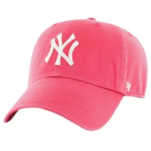 47 Brand New York Yankees Clean Up Cap B-RGW17GWSNL-BE, Męskie, Czerwone, czapki z daszkiem, bawełna, rozmiar: One size