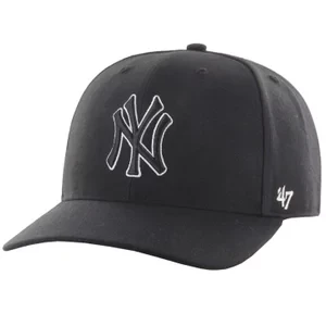 47 Brand New York Yankees Cold Zone '47 B-CLZOE17WBP-BKB, Męskie, Czarne, czapki z daszkiem, akryl, rozmiar: One size