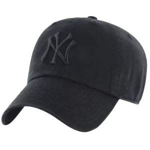 47 Brand New York Yankees MLB Clean Up Cap B-RGW17GWS-BKI, Męskie, Czarne, czapki z daszkiem, bawełna, rozmiar: One size