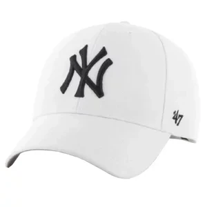 47 Brand New York Yankees MVP Cap B-B-MVPSP17WBP-WH, Unisex, Białe, czapki z daszkiem, akryl, rozmiar: One size