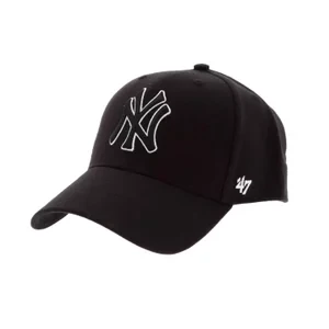 47 Brand New York Yankees MVP Cap B-MVPSP17WBP-BKC, Unisex, Czarne, czapki z daszkiem, akryl, rozmiar: One size