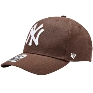 47 Brand New York Yankees MVP Cap B-MVPSP17WBP-BW, Męskie, Brązowe, czapki z daszkiem, akryl, rozmiar: One size