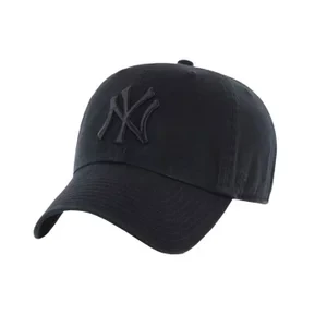 47 Brand New York Yankees MVP Cap B-RGW17GWSNL-BKF, Damskie, Czarne, czapki z daszkiem, bawełna, rozmiar: One size