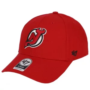 47 Brand NHL New Jersey Devils MVP Cap H-MVP11WBV-RD, Męskie, Czerwone, czapki z daszkiem, akryl, rozmiar: One size