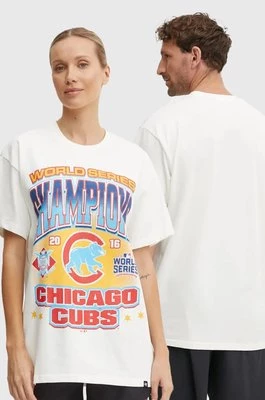 47 brand t-shirt bawełniany MLB Chicago Cubs kolor beżowy z nadrukiem BU005TMYIHQ632915SS