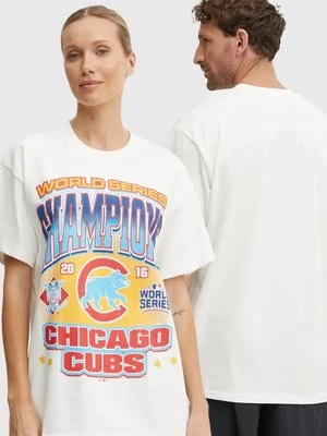 47 brand t-shirt bawełniany MLB Chicago Cubs kolor beżowy z nadrukiem BU005TMYIHQ632915SS