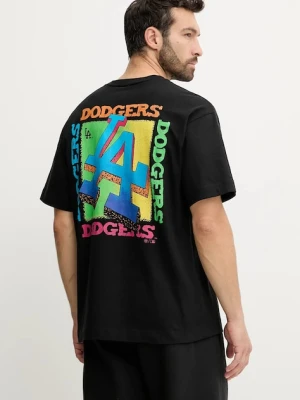 47 brand t-shirt bawełniany MLB LA Dodgers Sundale męski kolor czarny z nadrukiem BB012TMYZSR646066JK