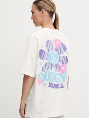 47 brand t-shirt bawełniany MLB Los Angeles Dodgers damski kolor biały BB012TMPEES654937SS