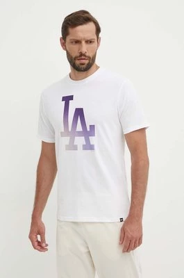 47 brand t-shirt bawełniany MLB Los Angeles Dodgers męski kolor biały z nadrukiem BB012TEMECH618800WW