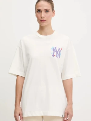 47 brand t-shirt bawełniany MLB New York Yankees damski kolor biały BB017TMPEES657617SS