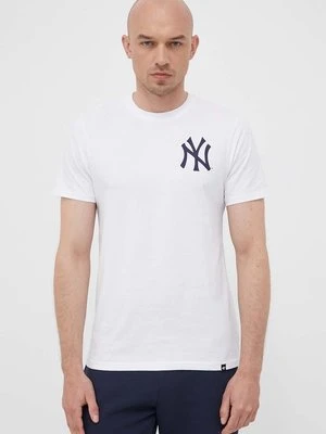 47 brand t-shirt bawełniany MLB New York Yankees kolor biały z nadrukiem