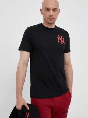 47 brand t-shirt bawełniany MLB New York Yankees kolor czarny z nadrukiem