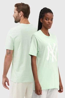 47 brand t-shirt bawełniany MLB New York Yankees kolor zielony z nadrukiem BB017TEMIME617763B0