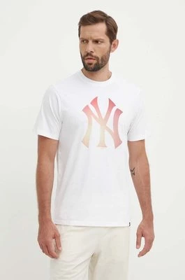 47 brand t-shirt bawełniany MLB New York Yankees męski kolor biały z nadrukiem BB017TEMECH618798WW