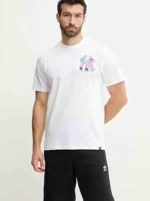 47 brand t-shirt bawełniany MLB New York Yankees męski kolor biały z nadrukiem BB017TEMECH657667WW