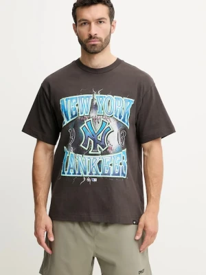 47 brand t-shirt bawełniany MLB New York Yankees męski kolor szary z nadrukiem BB017TMKBRU643626C9