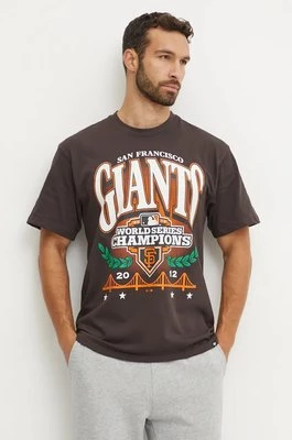 47 brand t-shirt bawełniany MLB San Francisco Giants męski kolor szary z nadrukiem BU022TMYIHQ632909C9