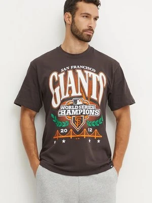 47 brand t-shirt bawełniany MLB San Francisco Giants męski kolor szary z nadrukiem BU022TMYIHQ632909C9