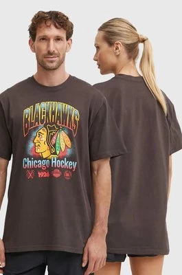 47 brand t-shirt bawełniany NHL Chicago Blackhawks kolor szary z nadrukiem HH004TMYIHQ620699C9