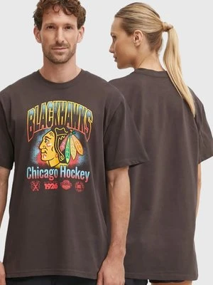 47 brand t-shirt bawełniany NHL Chicago Blackhawks kolor szary z nadrukiem HH004TMYIHQ620699C9