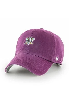 47brand czapka Anaheim Ducks kolor fioletowy z aplikacją
