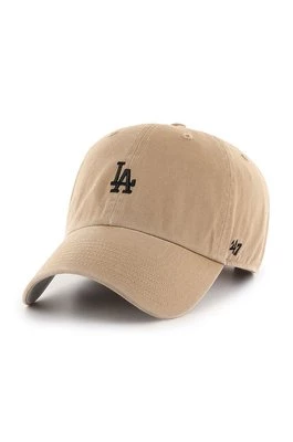 47 brand czapka Los Angeles Dodgers kolor beżowy z aplikacją