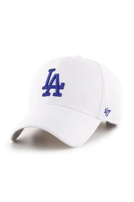47 brand Czapka MLB Los Angeles Dodgers kolor biały z aplikacją B-MVP12WBV-WHC