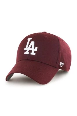 47 brand Czapka MLB Los Angeles Dodgers kolor czerwony z aplikacją