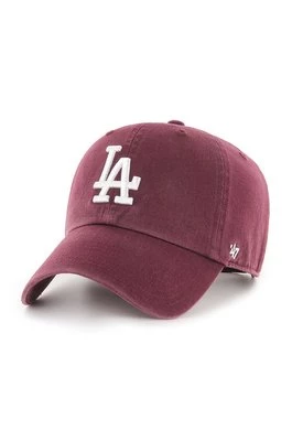 47brand Czapka MLB Los Angeles Dodgers kolor fioletowy z aplikacją