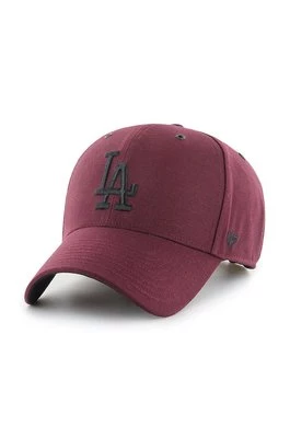 47 brand Czapka MLB Los Angeles Dodgers kolor fioletowy z aplikacją