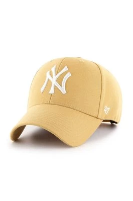 47 brand czapka MLB New York Yankees kolor beżowy z aplikacją