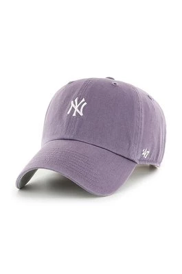 47 brand czapka MLB New York Yankees kolor fioletowy z aplikacją