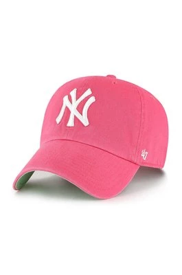 47 brand czapka MLB New York Yankees kolor różowy z aplikacją