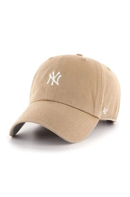 47 brand Czapka MLB New York Yankees kolor beżowy z aplikacją B-BSRNR17GWS-KH