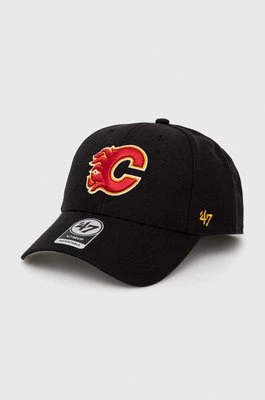 47brand czapka NHL Calgary Flames kolor czarny z aplikacją